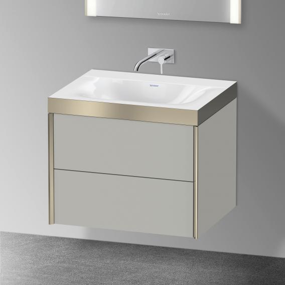 Duravit XViu washbasin with vanity unit with 2 pull-out compartments without tap hole