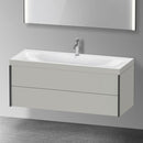 Duravit XViu washbasin with vanity unit with 2 pull-out compartments with 1 tap hole