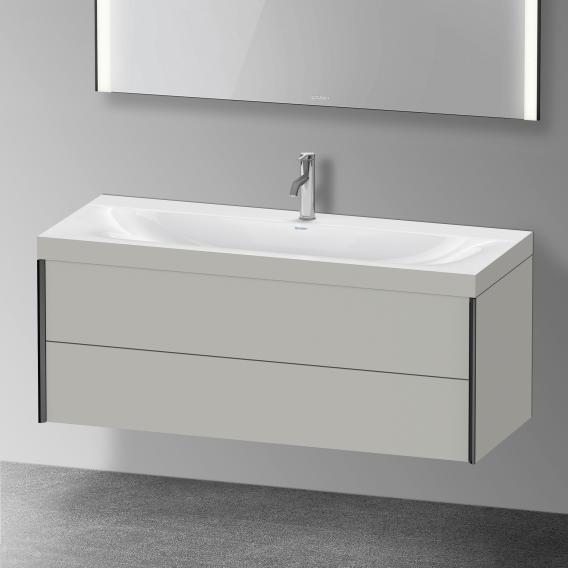 Duravit XViu 洗臉盆，附梳妝台，附 2 個拉出式隔間和 1 個龍頭孔