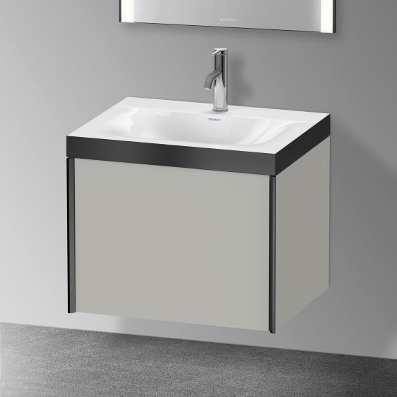 Duravit XViu 洗臉盆，帶梳妝台，帶 1 個帶 1 個龍頭孔的拉出式隔間