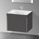 Duravit XViu washbasin with vanity unit with 1 pull-out compartment without tap hole