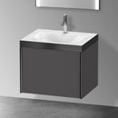 Duravit XViu washbasin with vanity unit with 1 pull-out compartment with 1 tap hole