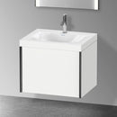 Duravit XViu washbasin with vanity unit with 1 pull-out compartment with 1 tap hole