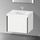 Duravit XViu washbasin with vanity unit with 1 pull-out compartment without tap hole