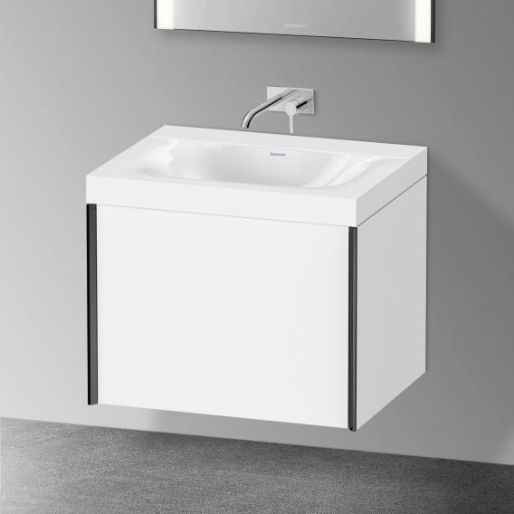 Duravit XViu 洗臉盆，附梳妝台，附 1 個拉出式隔間，無龍頭孔