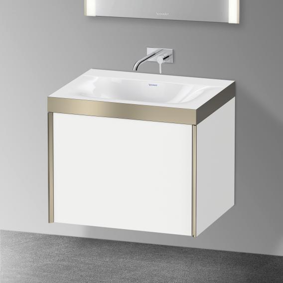 Duravit XViu 洗臉盆，附梳妝台，附 1 個拉出式隔間，無龍頭孔