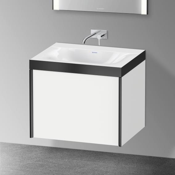 Duravit XViu 洗臉盆，附梳妝台，附 1 個拉出式隔間，無龍頭孔