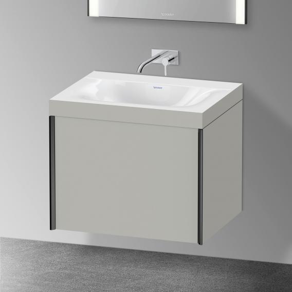 Duravit XViu 洗臉盆，附梳妝台，附 1 個拉出式隔間，無龍頭孔