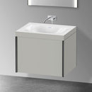 Duravit XViu washbasin with vanity unit with 1 pull-out compartment without tap hole