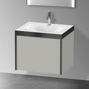Duravit XViu washbasin with vanity unit with 1 pull-out compartment with 1 tap hole
