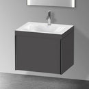 Duravit XViu washbasin with vanity unit with 1 pull-out compartment with 1 tap hole