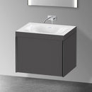Duravit XViu washbasin with vanity unit with 1 pull-out compartment without tap hole