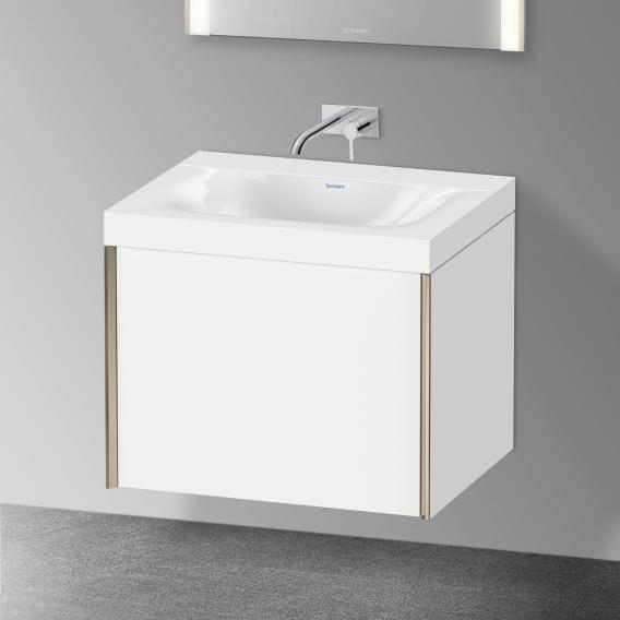 Duravit XViu 洗臉盆，附梳妝台，附 1 個拉出式隔間，無龍頭孔