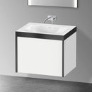 Duravit XViu washbasin with vanity unit with 1 pull-out compartment without tap hole