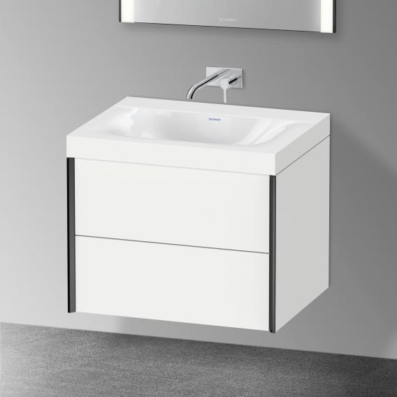 Duravit XViu 洗臉盆，附梳妝台，附 2 個拉出式隔間，無龍頭孔