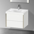 Duravit XViu washbasin with vanity unit with 2 pull-out compartments with 1 tap hole