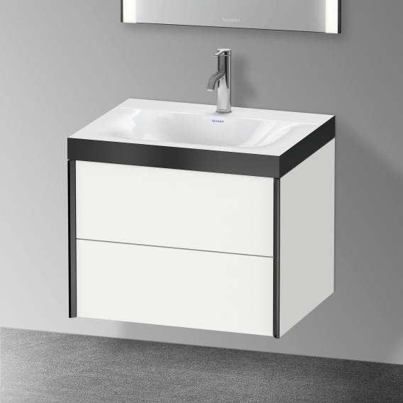 Duravit XViu 洗臉盆，附梳妝台，附 2 個拉出式隔間和 1 個龍頭孔