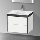 Duravit XViu washbasin with vanity unit with 2 pull-out compartments with 1 tap hole