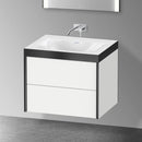 Duravit XViu washbasin with vanity unit with 2 pull-out compartments without tap hole