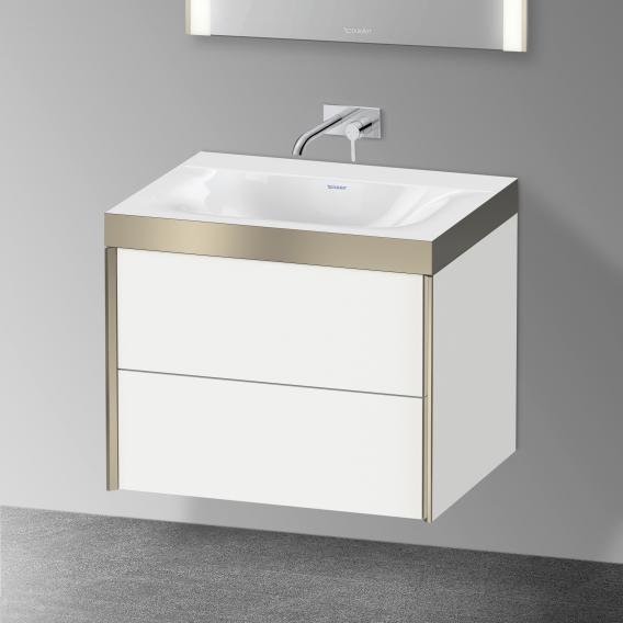 Duravit XViu 洗臉盆，附梳妝台，附 2 個拉出式隔間，無龍頭孔