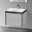 Duravit XViu washbasin with vanity unit with 2 pull-out compartments with 1 tap hole