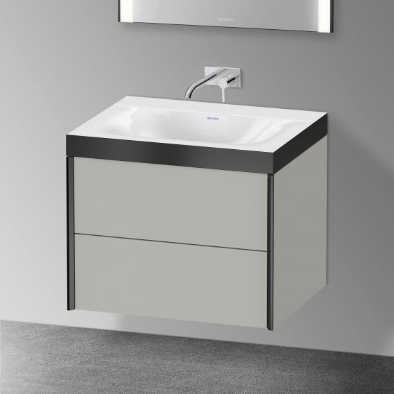 Duravit XViu washbasin with vanity unit with 2 pull-out compartments without tap hole