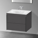 Duravit XViu washbasin with vanity unit with 2 pull-out compartments without tap hole