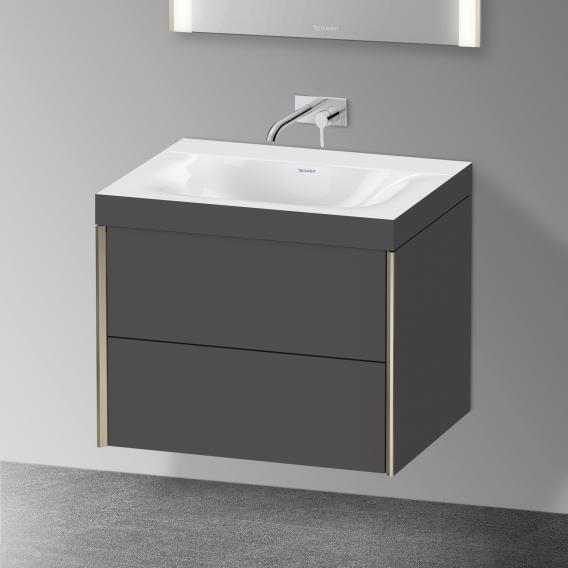 Duravit XViu washbasin with vanity unit with 2 pull-out compartments without tap hole