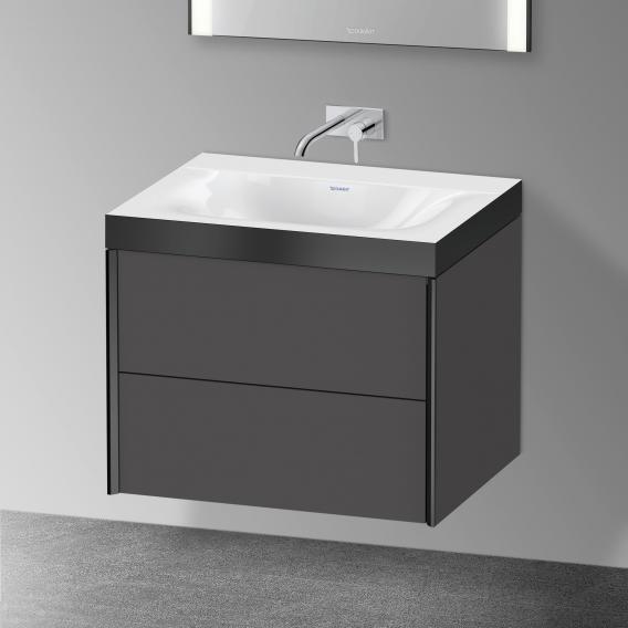 Duravit XViu washbasin with vanity unit with 2 pull-out compartments without tap hole