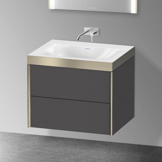 Duravit XViu washbasin with vanity unit with 2 pull-out compartments without tap hole