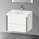 Duravit XViu washbasin with vanity unit with 2 pull-out compartments with 1 tap hole