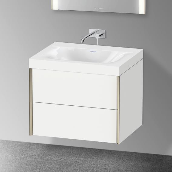 Duravit XViu 洗臉盆，附梳妝台，附 2 個拉出式隔間，無龍頭孔