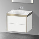 Duravit XViu washbasin with vanity unit with 2 pull-out compartments without tap hole