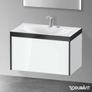 Duravit XViu 洗臉盆，附梳妝台，附 1 個拉出式隔層