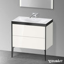 Duravit XViu washbasin with vanity unit with 2 pull-out compartments