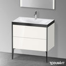 Duravit XViu washbasin with vanity unit with 2 pull-out compartments