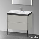 Duravit XViu washbasin with vanity unit with 2 pull-out compartments