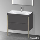 Duravit XViu washbasin with vanity unit with 2 pull-out compartments