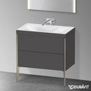 Duravit XViu washbasin with vanity unit with 2 pull-out compartments