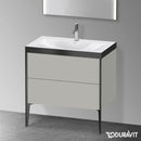 Duravit XViu washbasin with vanity unit with 2 pull-out compartments