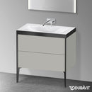 Duravit XViu washbasin with vanity unit with 2 pull-out compartments