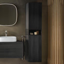 Duravit Zencha tall unit with 2 doors and 1 open compartment