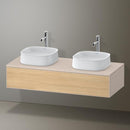 Duravit Zencha vanity unit with 1 pull-out compartment for 2 countertop washbasins