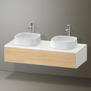 Duravit Zencha vanity unit with 1 pull-out compartment for 2 countertop washbasins