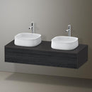 Duravit Zencha vanity unit with 1 pull-out compartment for 2 countertop washbasins