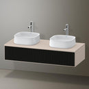 Duravit Zencha vanity unit with 1 pull-out compartment for 2 countertop washbasins