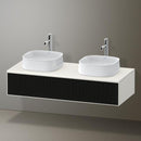 Duravit Zencha vanity unit with 1 pull-out compartment for 2 countertop washbasins