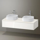 Duravit Zencha vanity unit with 1 pull-out compartment for 2 countertop washbasins