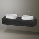Duravit Zencha vanity unit with 2 pull-out compartments for 2 countertop washbasins