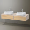 Duravit Zencha vanity unit with 2 pull-out compartments for 2 countertop washbasins
